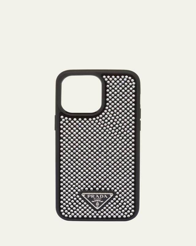 Triangle Logo Crystal Phone Case, iPhone 14 PRO MAX
